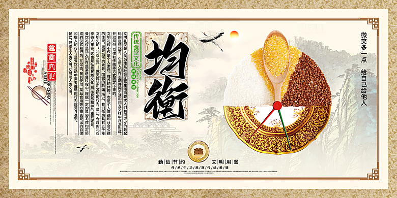 食堂文化宣传海报展板设计素材