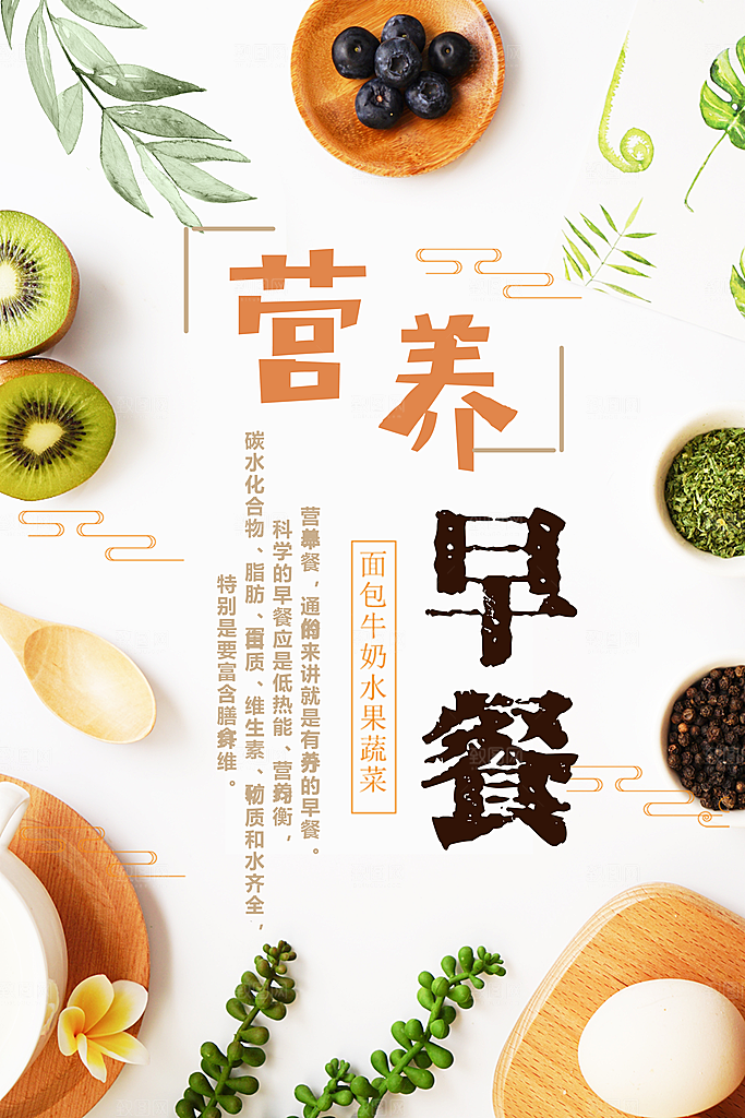 营养早餐美食健康