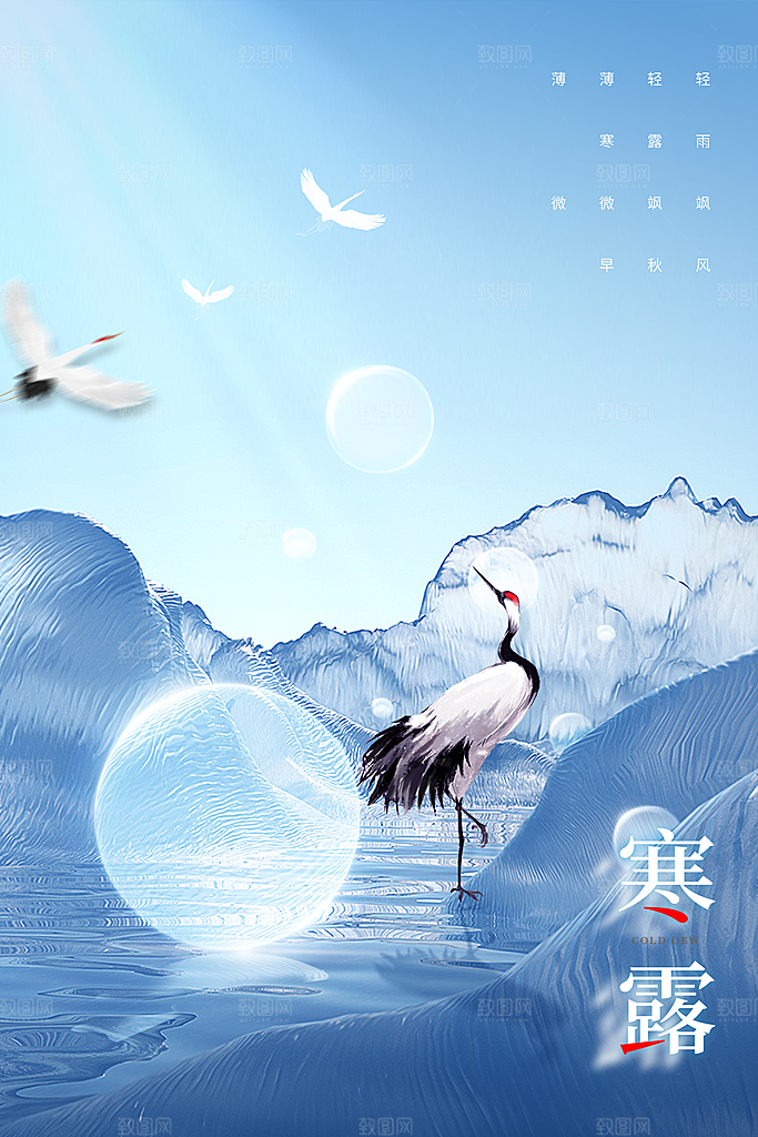 寒露节气传统活动宣传海报