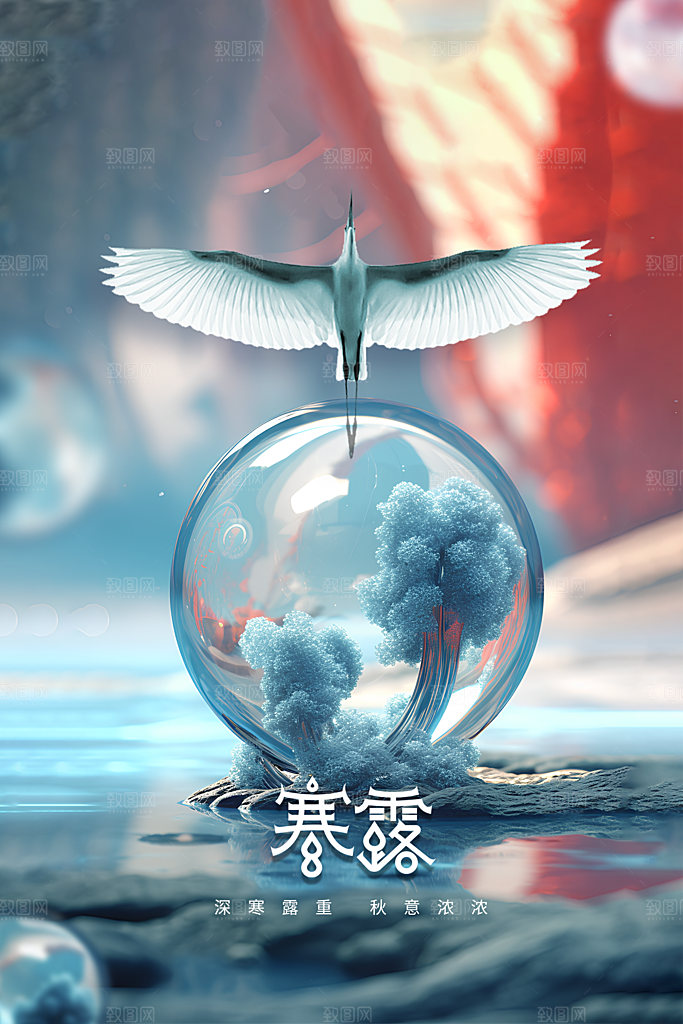 寒露节气传统活动宣传海报