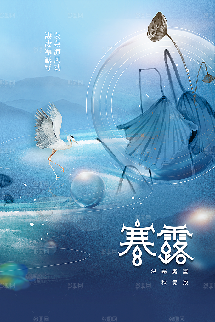 寒露节气传统活动宣传海报