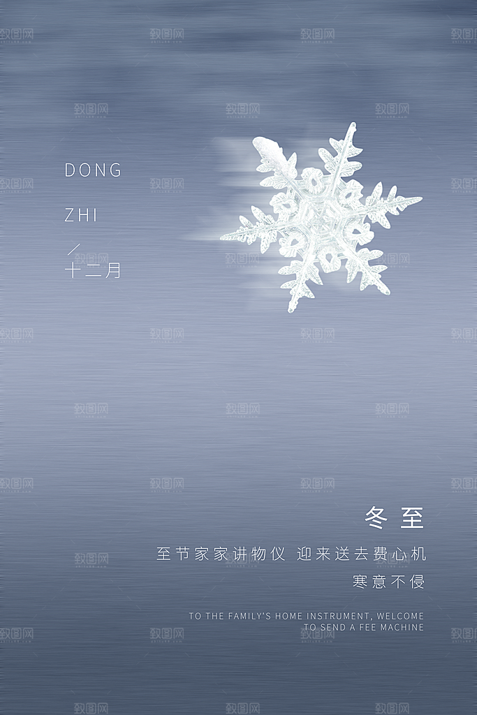 传统节气冬至海报模版