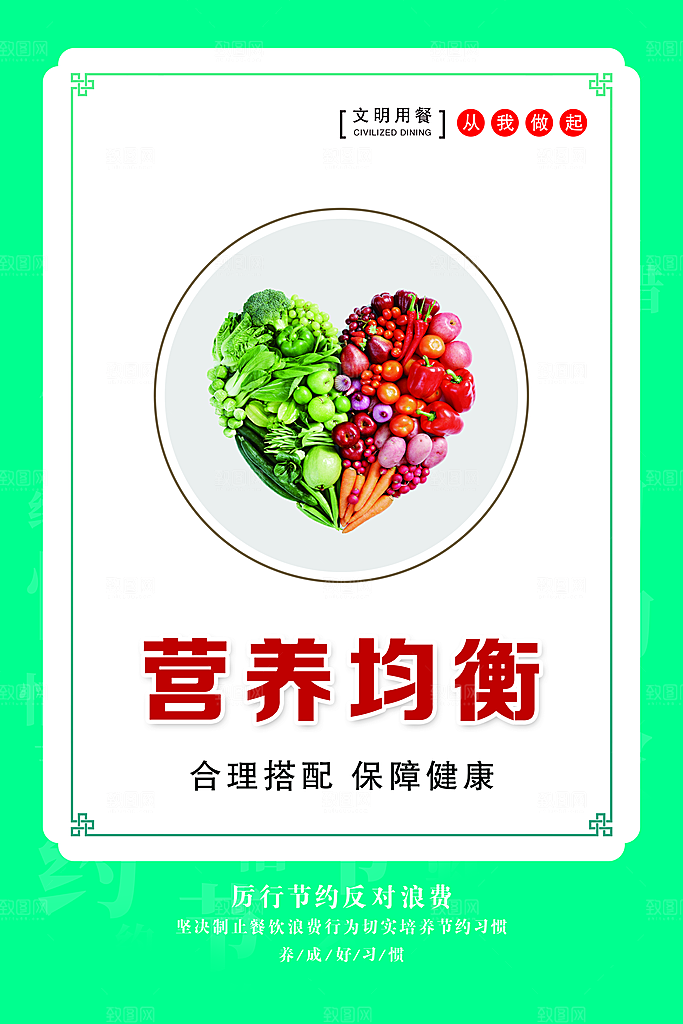 食堂文化宣传海报展板设计素材