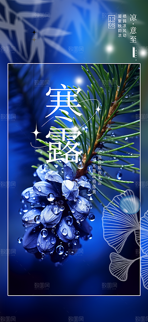 寒露二十四节气海报