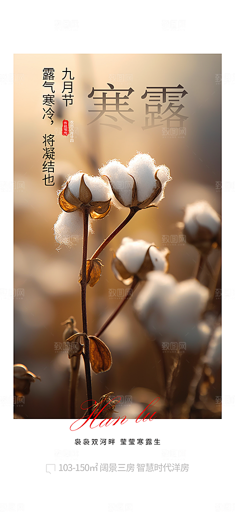 传统寒露二十四节气海报