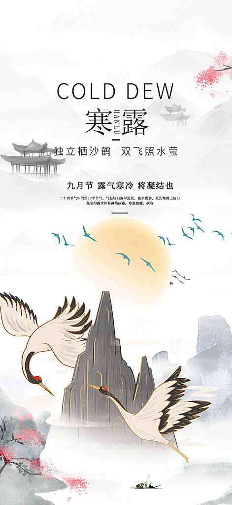 寒露二十四节气海报