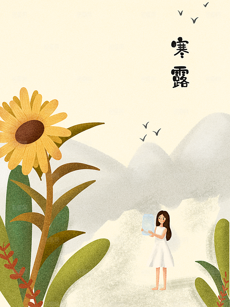 传统节气寒露海报模版