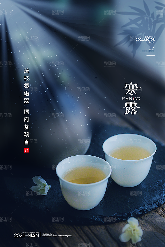 传统节气寒露海报模版