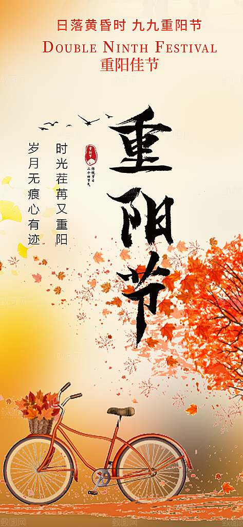 节日重阳节敬老爱老宣传活动海报