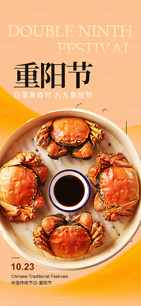 重阳节敬老爱老宣传活动海报