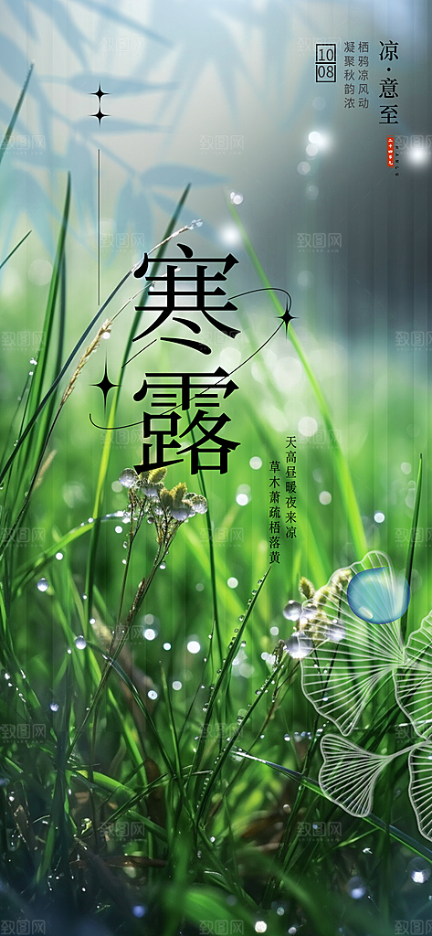 寒露二十四节气海报