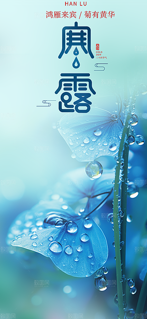 寒露二十四节气海报