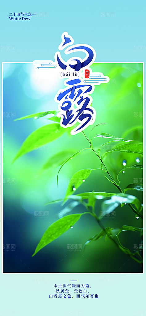 白露二十四节气海报