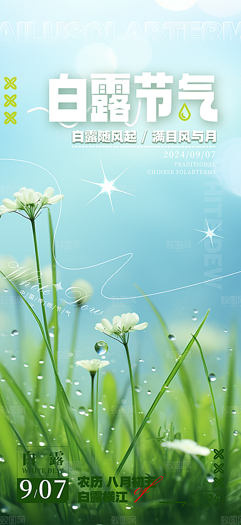 白露二十四节气海报