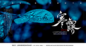 传统节气寒露海报模版