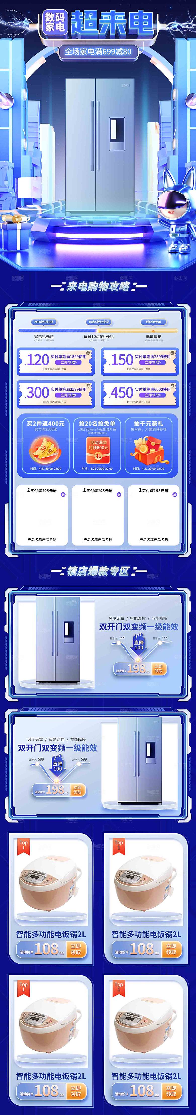 五一劳动节电商首页模板PSD分层设计素材