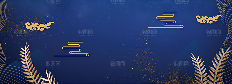 中秋节烫金黑金玉兔月亮素材