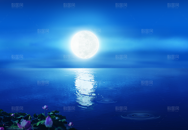 中秋节国庆节日宣传促销活动主视觉展板背景