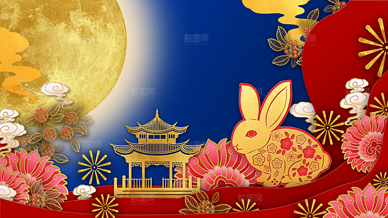 国潮中国风中秋节海报