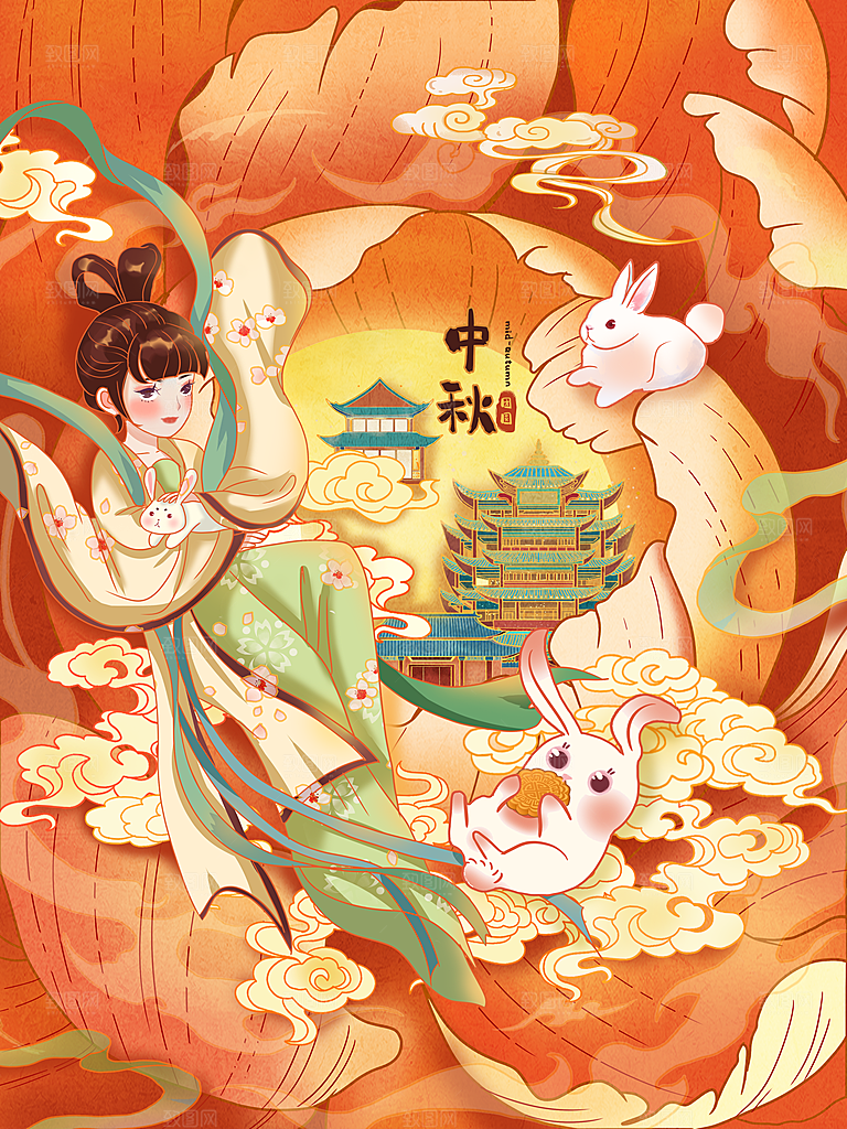 国潮中国风中秋节海报