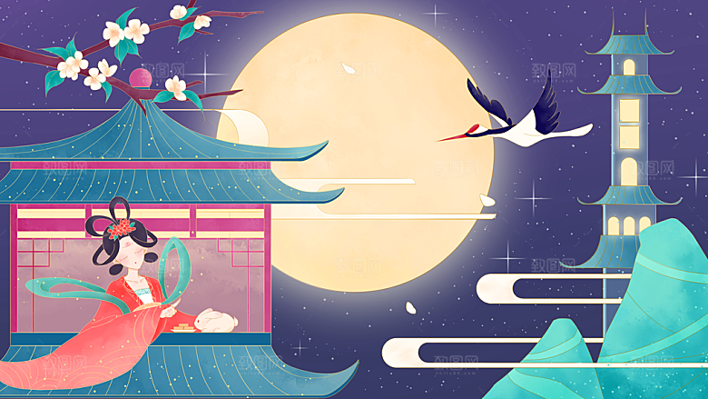 国潮中国风中秋节海报
