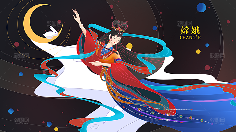 国潮中国风中秋节海报