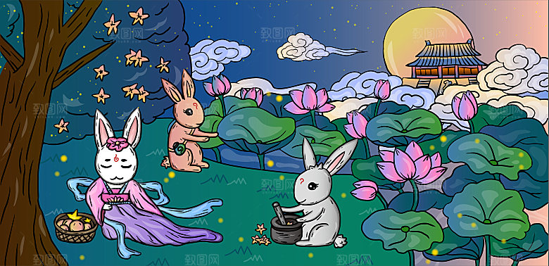 国潮中国风中秋节海报