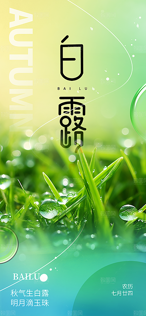 白露二十四节气海报