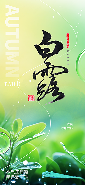 白露二十四节气海报