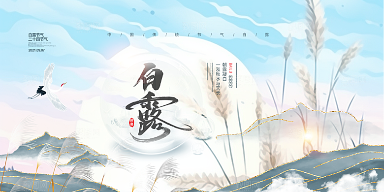 白露二十四节气展板
