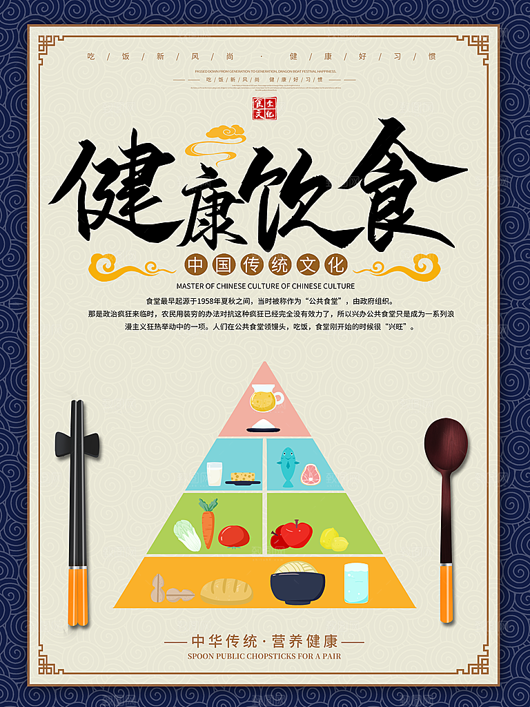 食堂文化宣传海报设计素材