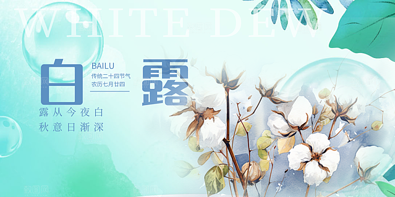 白露二十四节气展板