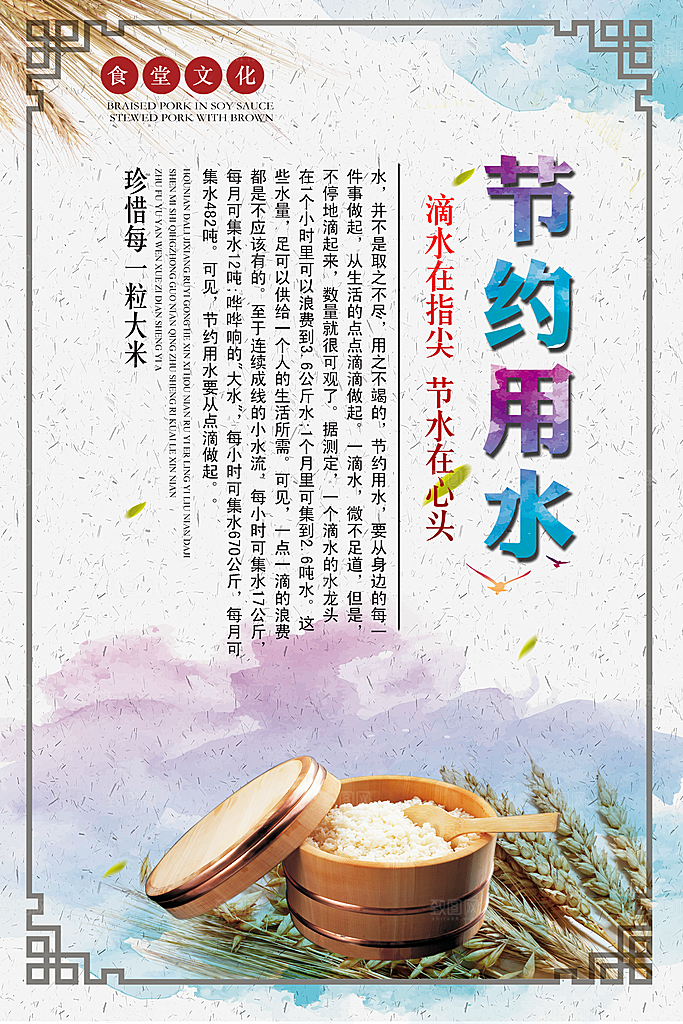 食堂文化宣传海报