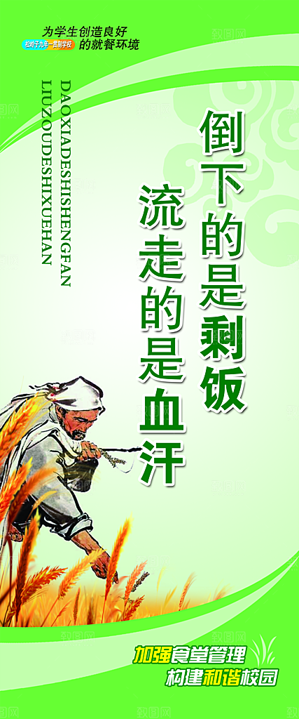 食堂文化宣传海报素材