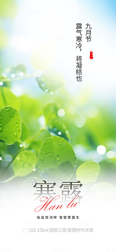 传统寒露节气海报