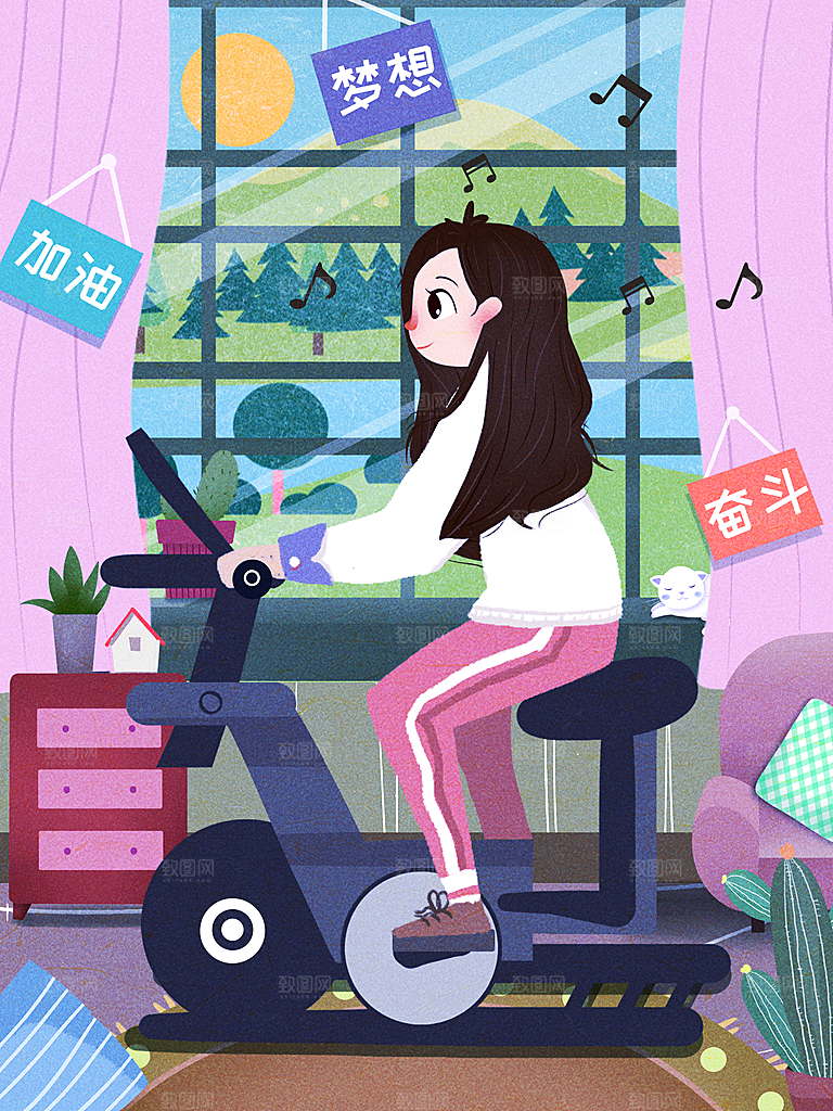 清新校园开学学生学习教室psd海报手绘插