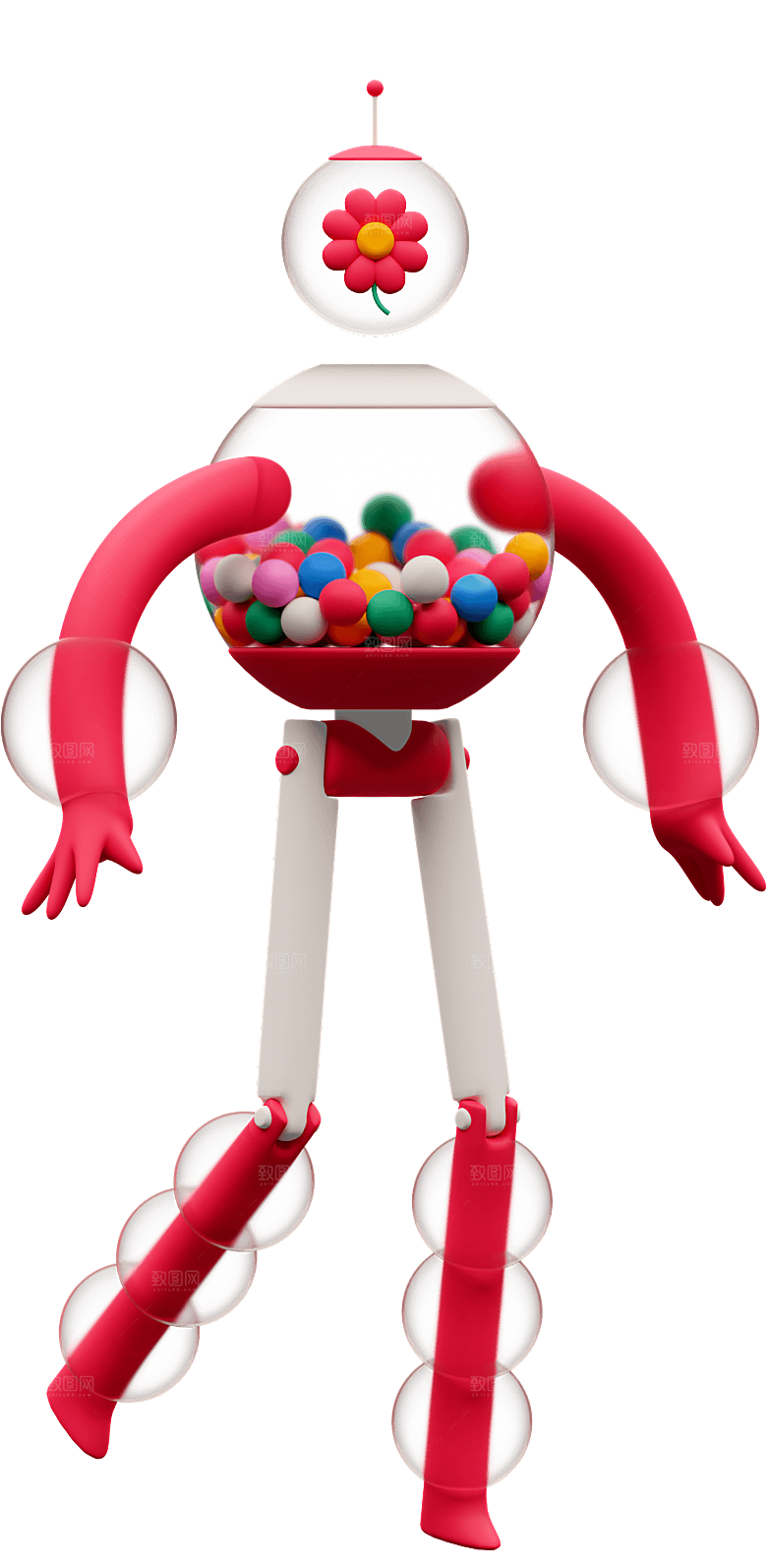 3D立体卡通人物趣味游戏免扣元素