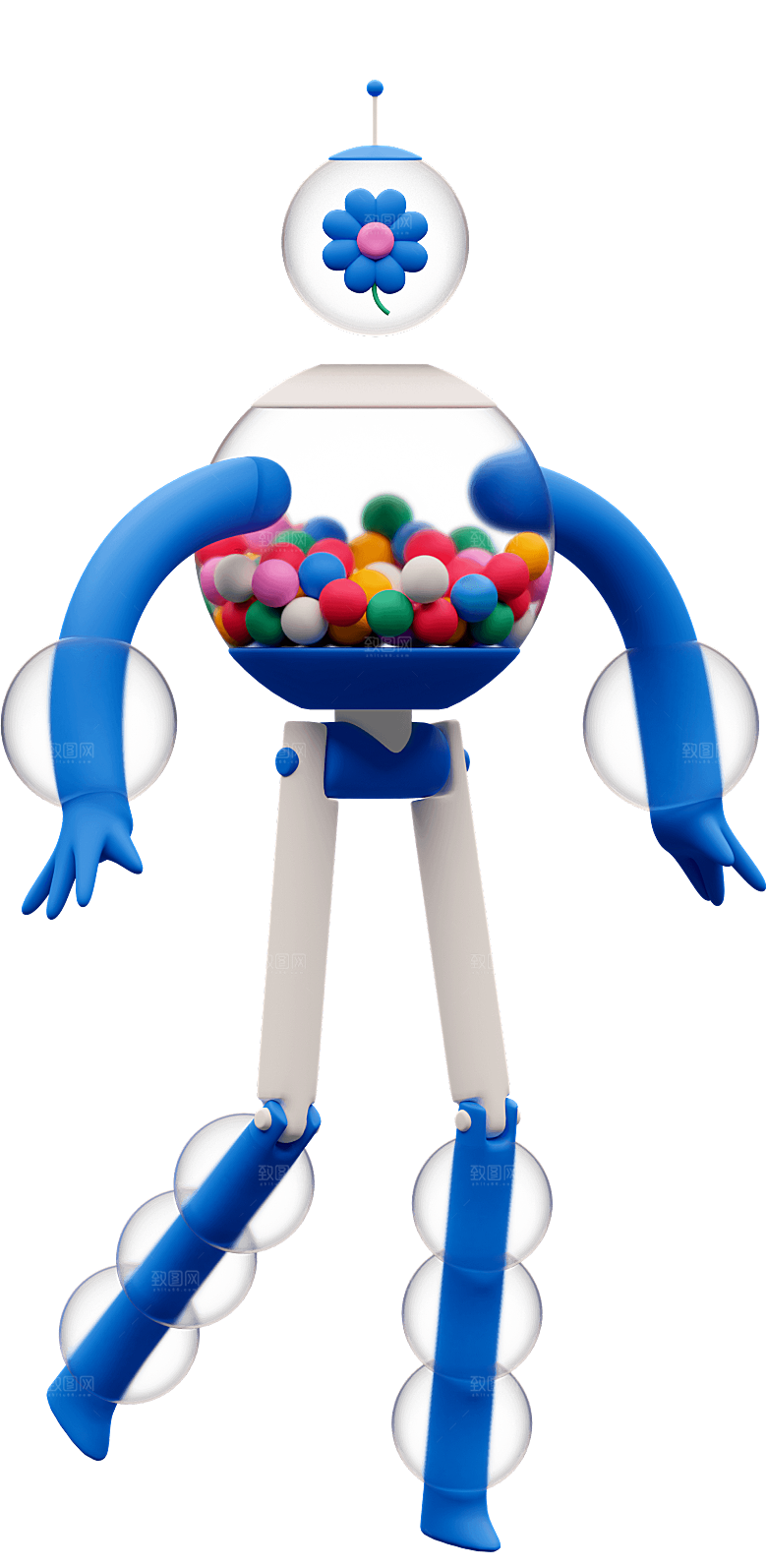 3D立体卡通人物趣味游戏免扣元素