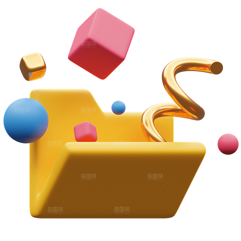 3D立体卡通几何图形趣味游戏免扣元素