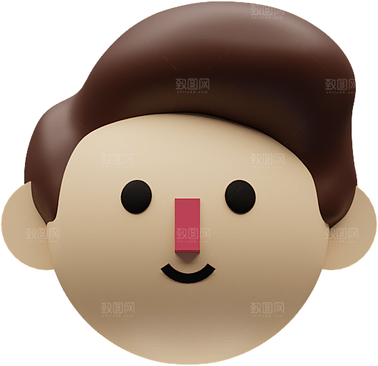 3D立体卡通人物趣味游戏免扣元素