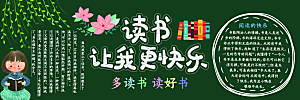 小学生儿童校园开学黑板报海报文化墙模板