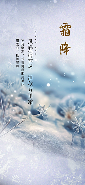 霜降二十四节气海报