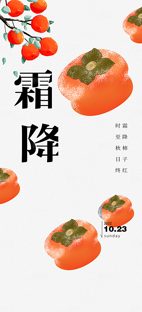 霜降二十四节气海报