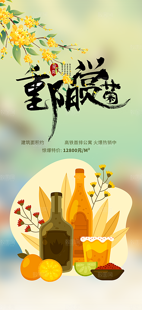 节日重阳节敬老爱老宣传活动海报