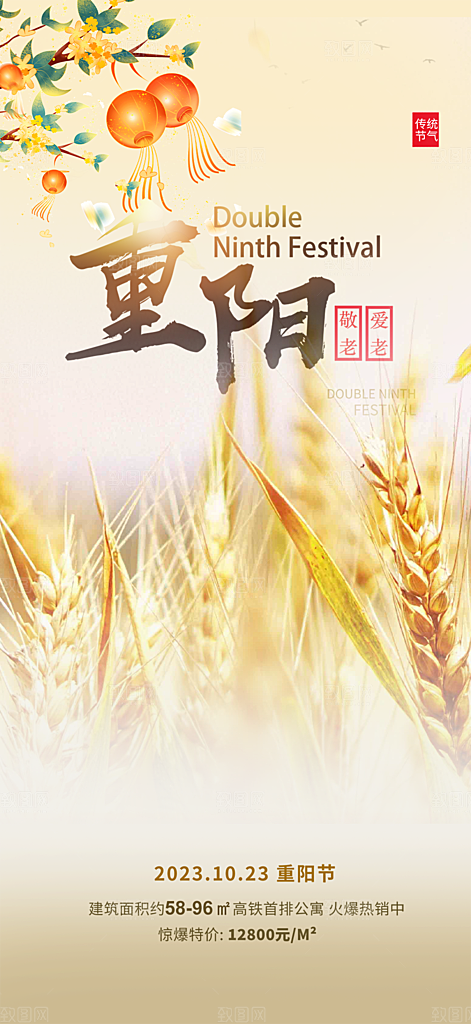 重阳节敬老爱老活动海报