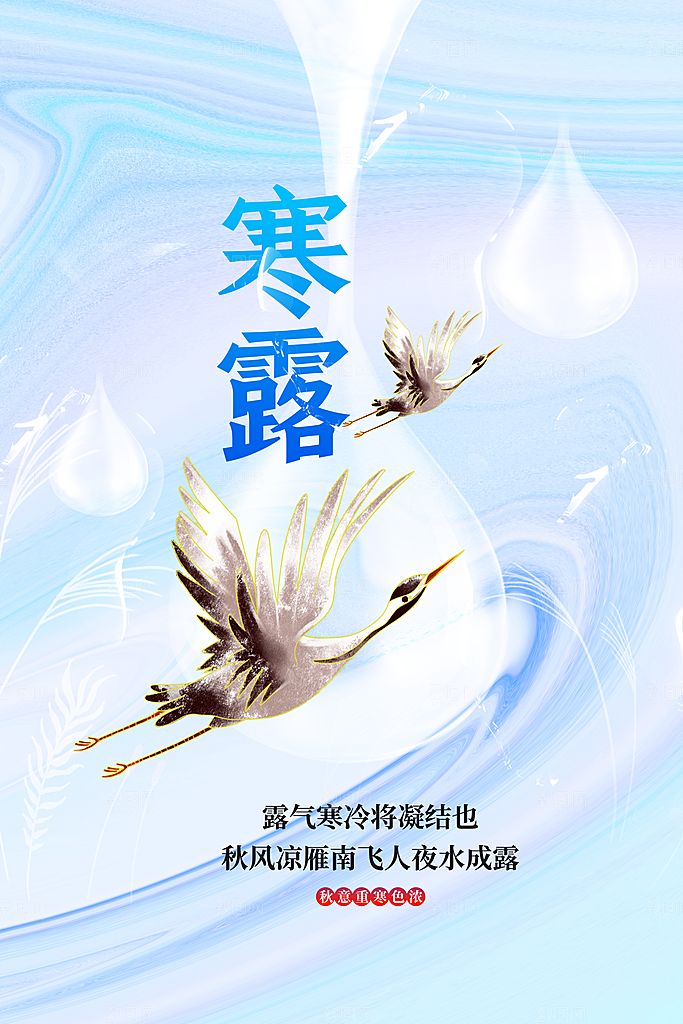 寒露节气宣传海报设计素材