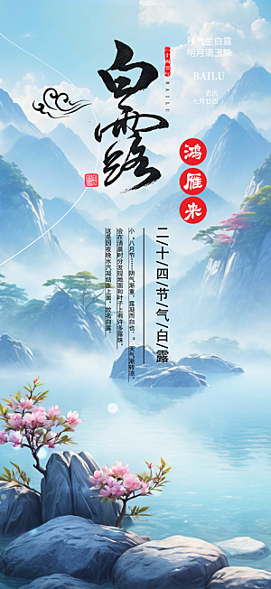 白露二十四节气海报