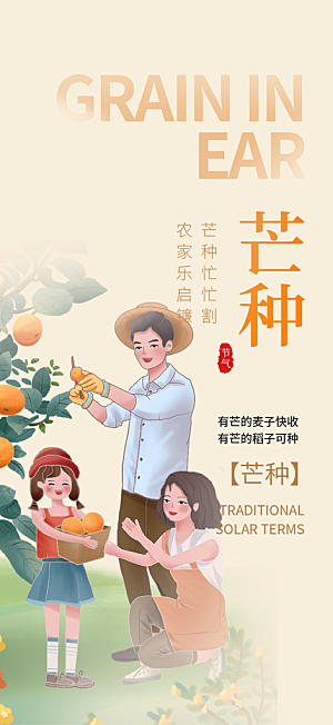传统芒种二十四节气海报