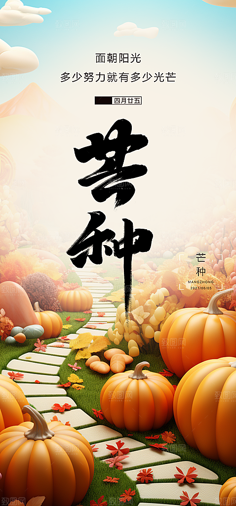 传统芒种二十四节气海报