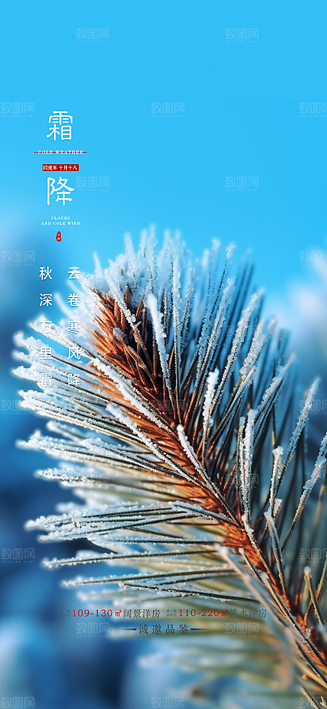 霜降二十四节气海报